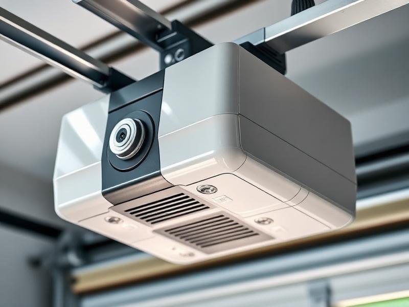 Professional belt drive garage door opener installation showing quality workmanship